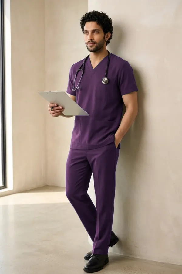 Wine_Scrub_Suit_For_Men