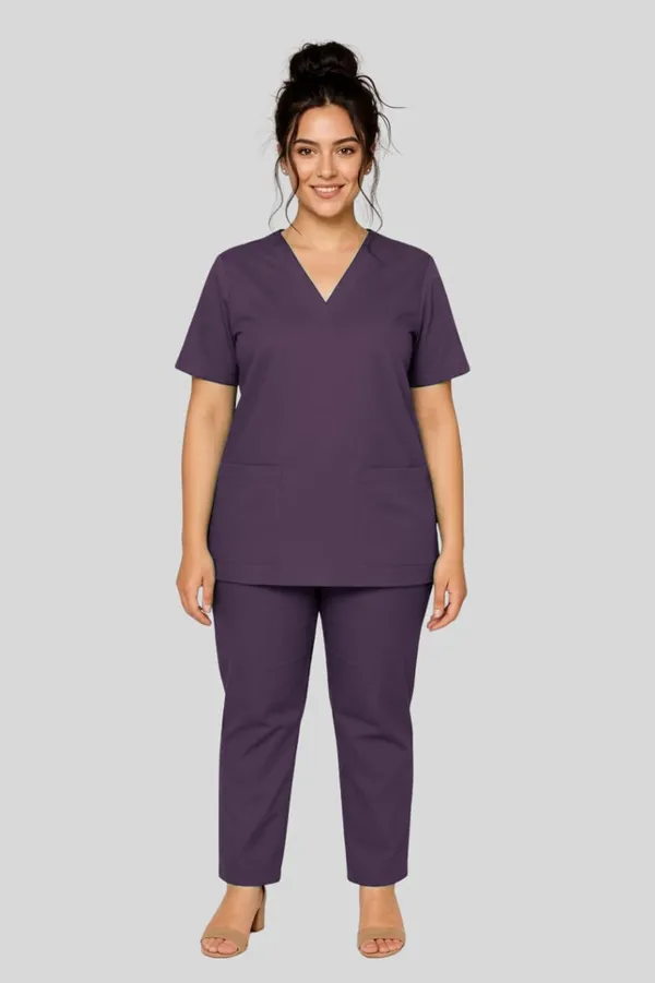 Purple_Medical_Scrub_Set_V_Neck_Top_And_Pants