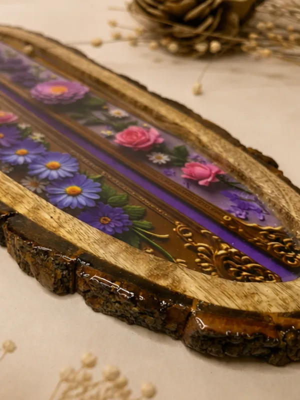 Handcrafted_Floral_Wood_Serving_Tray_-_Decorative_Resin_Art_With_Natural_Bark_Edge