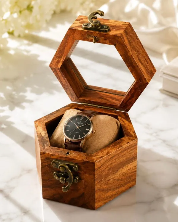 Handmade_Wooden_Hexagon_Watch_Box_with_Glass_Lid_|_Premium_Single_Watch_Storage_Case_|_Luxury_Gift_Box