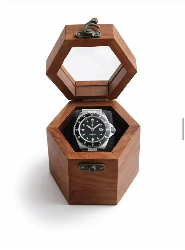 Handmade_Wooden_Hexagon_Watch_Box_with_Glass_Lid_|_Premium_Single_Watch_Storage_Case_|_Luxury_Gift_Box
