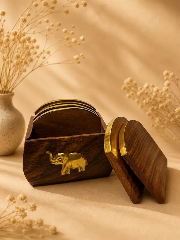 Wooden_Tea_Coaster_Set_With_Elephant_Inlay_Design_And_Holder