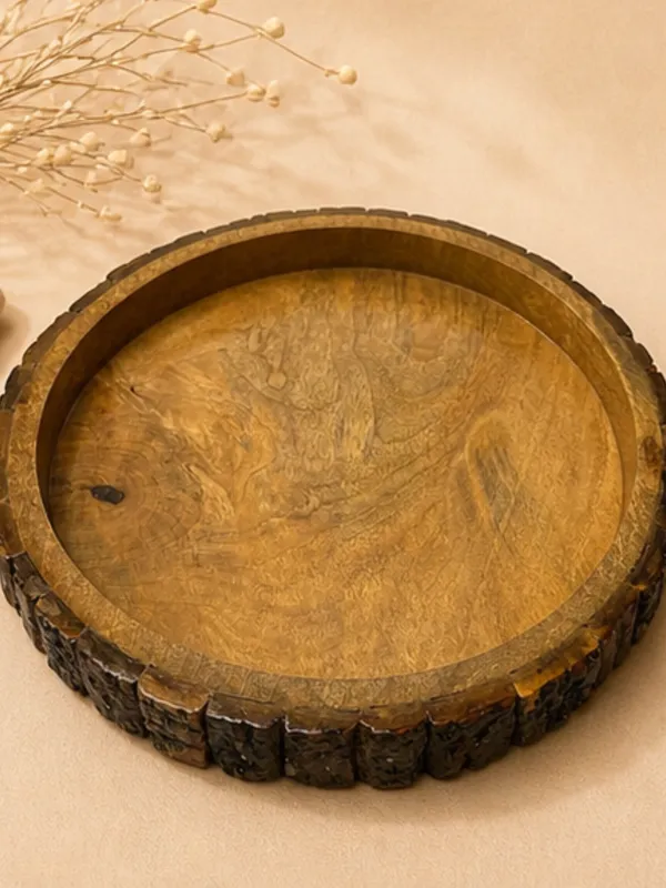 Handcrafted_Wooden_Tray_for_Decoration,_Dining_Room_Table_Wooden_Tray_for_Serving,_Dining_Table_Organizer,_Serving_Tray,_Centre_Table_Decor_for_Home_Kitchen_(Bakkal_Tray),_Round