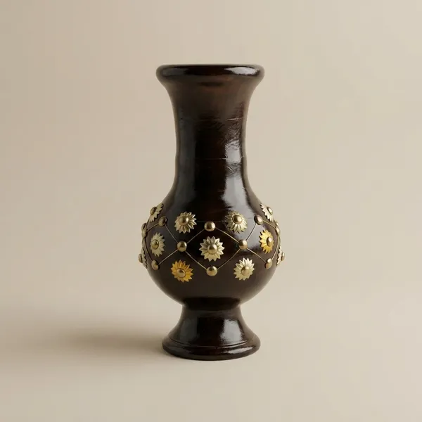 Decorative_Black_Brass_Vase_With_Golden_Floral_Pattern