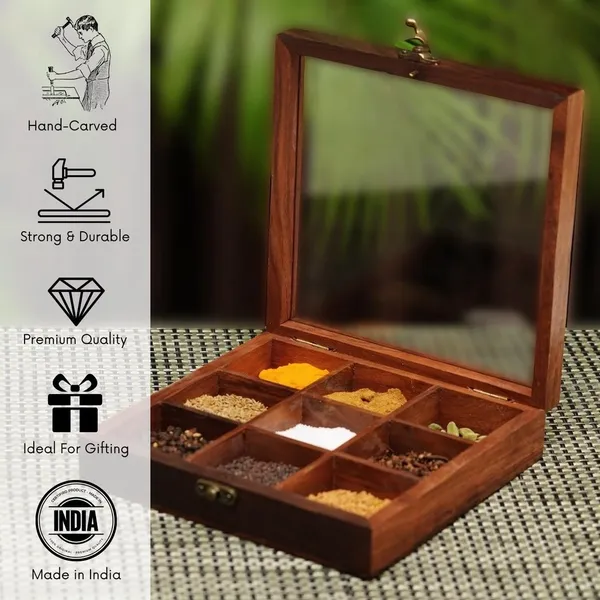 Wooden_Masala_Dabba_Container_With_9_Compartments_And_Glass_Lid