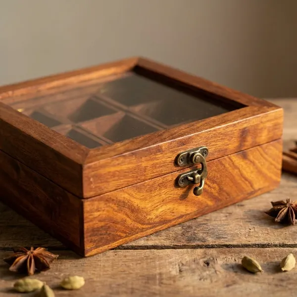Wooden_Masala_Dabba_Container_With_9_Compartments_And_Glass_Lid