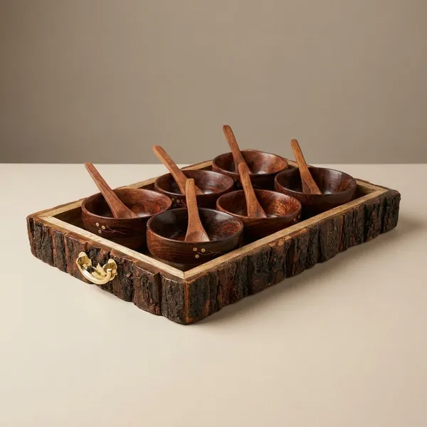 Handcrafted_Wooden_Serving_Bowl_Set_With_Spoons_-_6_Bowls_&_Tray