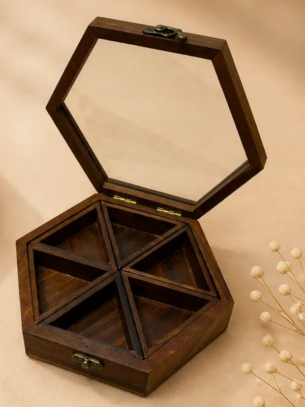 Hexagonal_Wooden_Spice_Box_With_6_Compartments_And_Mirror_Lid