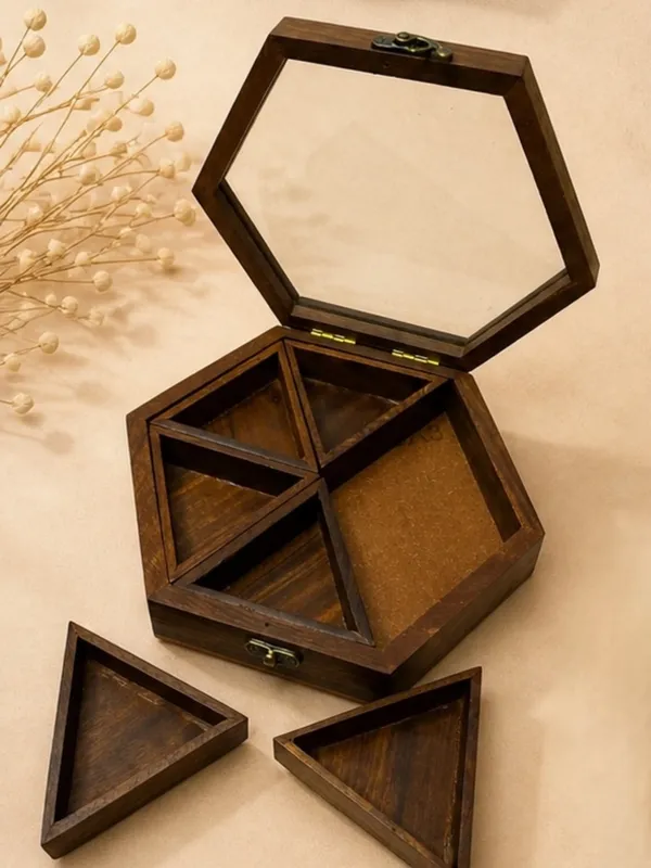 Hexagonal_Wooden_Spice_Box_With_6_Compartments_And_Mirror_Lid