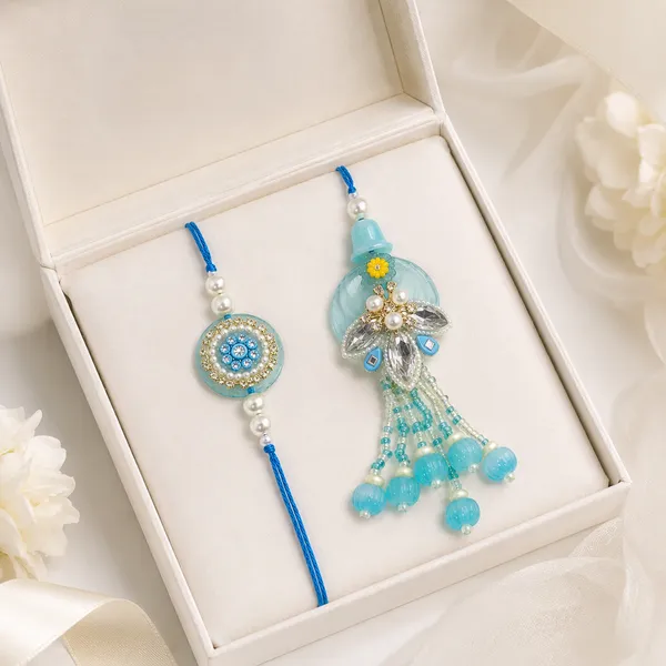 Aqua_Bloom_Pearl_Couple_Rakhi_Set