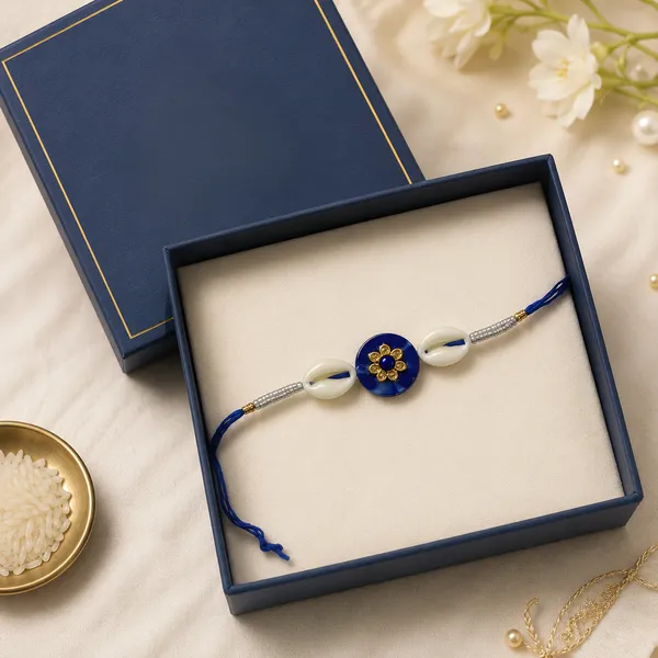 Blue_Shell_&_Pearl_Designer_Rakhi_for_Brother