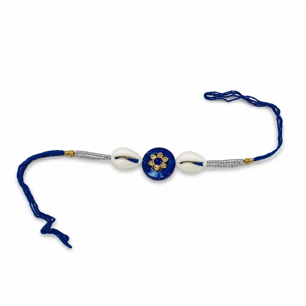 Blue_Shell_&_Pearl_Designer_Rakhi_for_Brother
