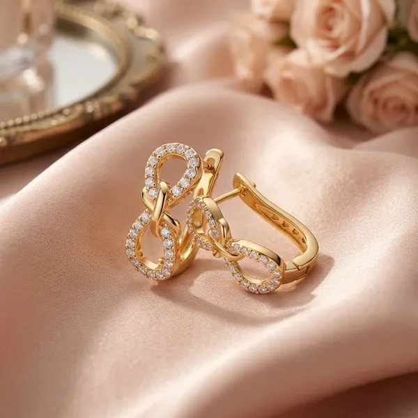 Gold_&_White_Demi_Fine_Stud_Earrings_For_Women