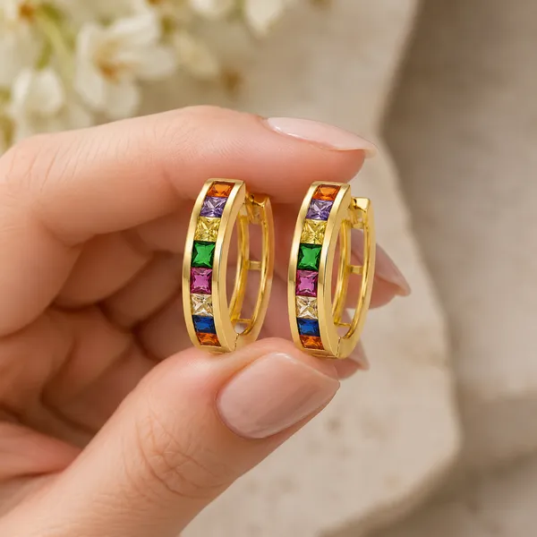 Multicolor_Demi_Fine_Huggie_Hoop_Earrings_For_Women