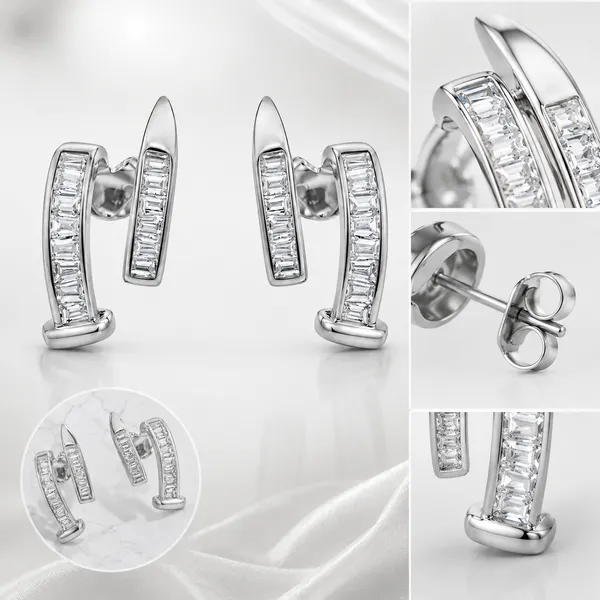 Silver_Tone_&_Clear_Crystal_White__Demi_Fine_Stud_Earrings_For_Women
