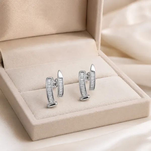 Silver_Tone_&_Clear_Crystal_White__Demi_Fine_Stud_Earrings_For_Women