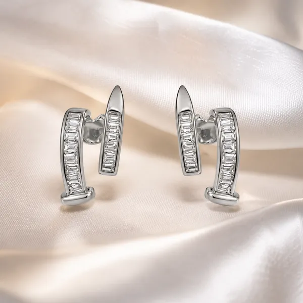Silver_Tone_&_Clear_Crystal_White__Demi_Fine_Stud_Earrings_For_Women
