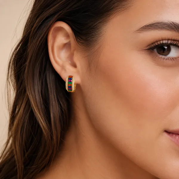 Multicolor_Demi_Fine_Huggie_Hoop_Earrings_For_Women