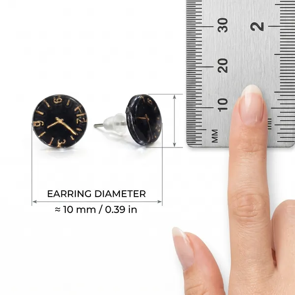 Black_&_Silver_Demi_Fine_Stud_Earrings_For_Unisex