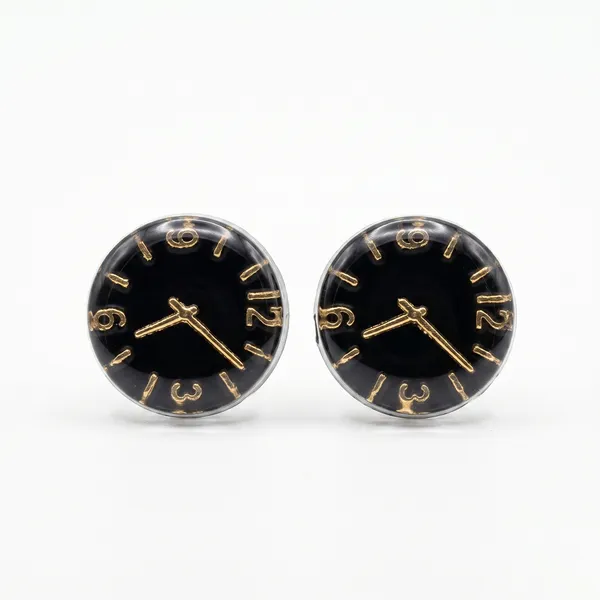 Black_&_Silver_Demi_Fine_Stud_Earrings_For_Unisex