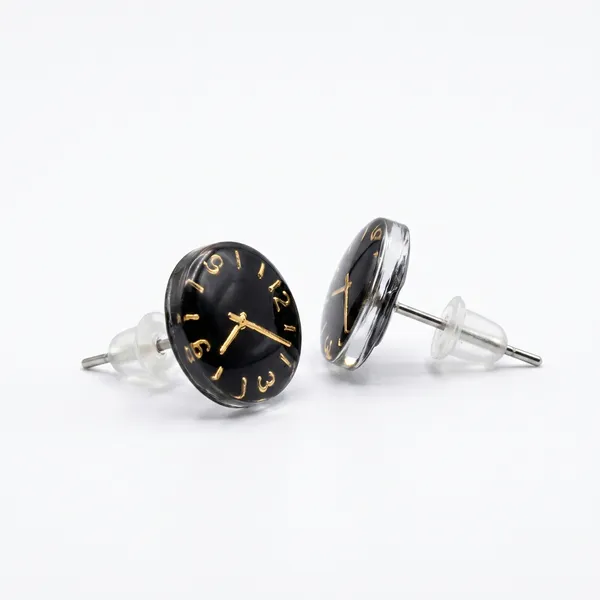 Black_&_Silver_Demi_Fine_Stud_Earrings_For_Unisex