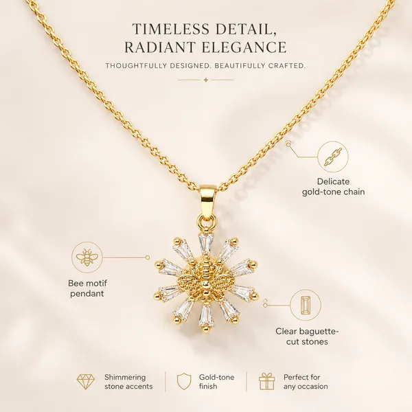 Gold_&_White_Demi_Fine_Pendant_Necklace_For_Women