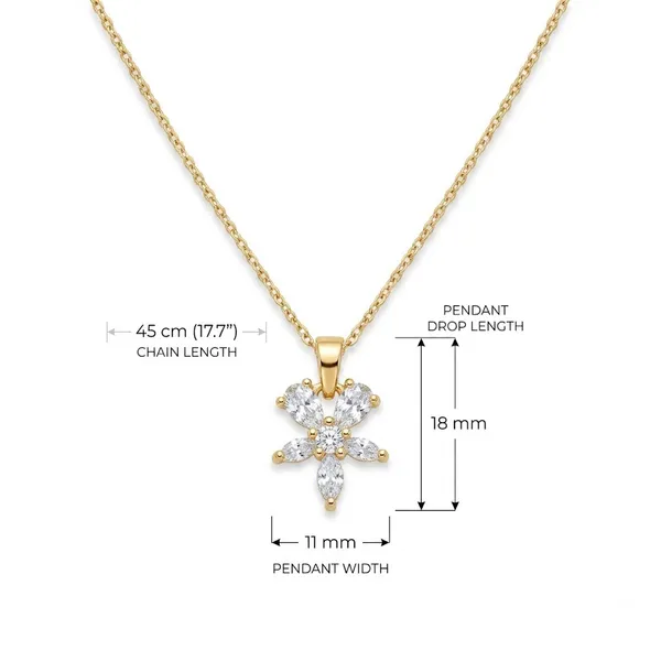 Gold_&_White_Demi_Fine_Pendant_Necklace_For_Women