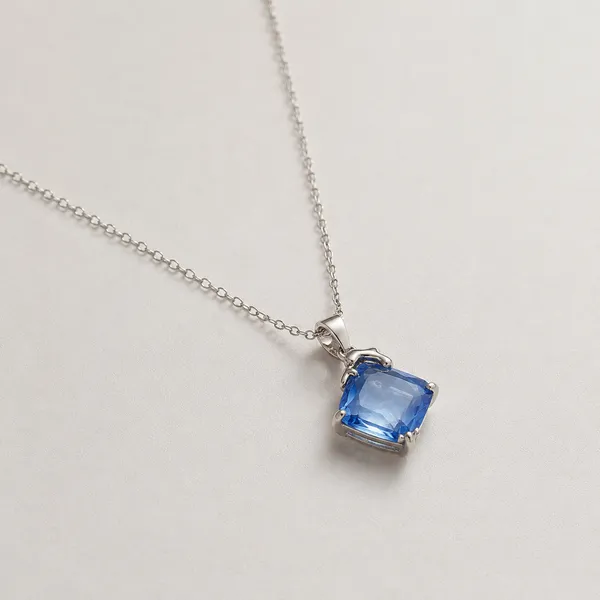 Blue_&_Silver_Demi_Fine_Pendant_Necklace_For_Women