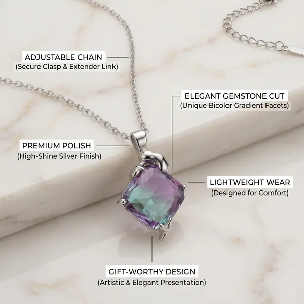 Blue_&_Silver_Demi_Fine_Pendant_Necklace_For_Women