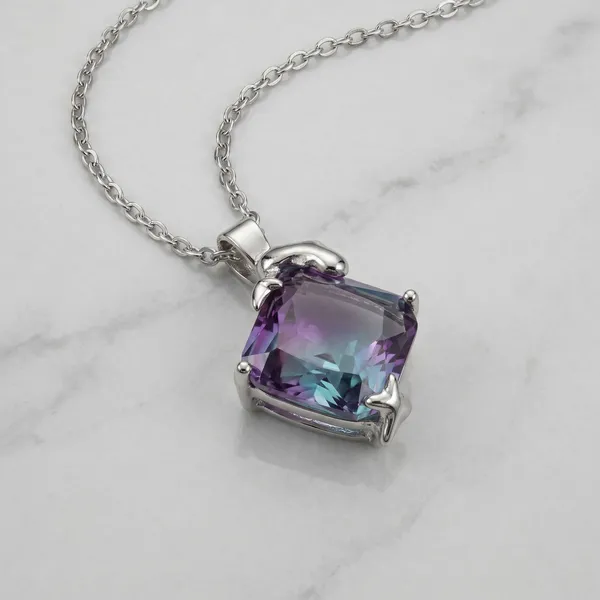Blue_&_Silver_Demi_Fine_Pendant_Necklace_For_Women