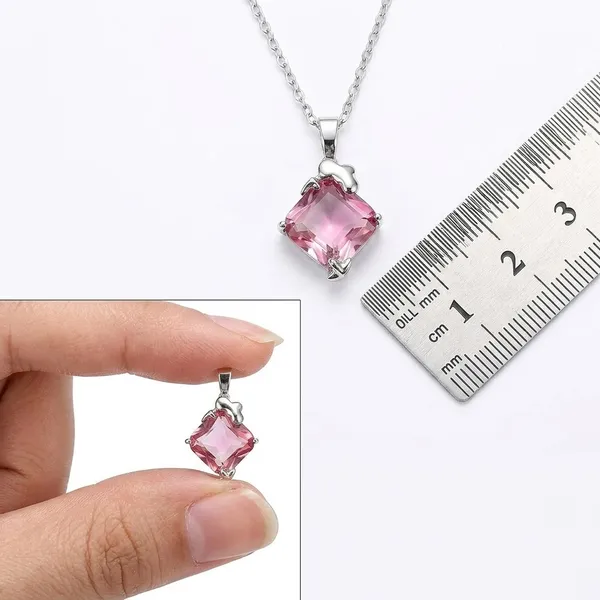 Rose_Pink_&_Silver_Demi_Fine_Pendant_Necklace_For_Women