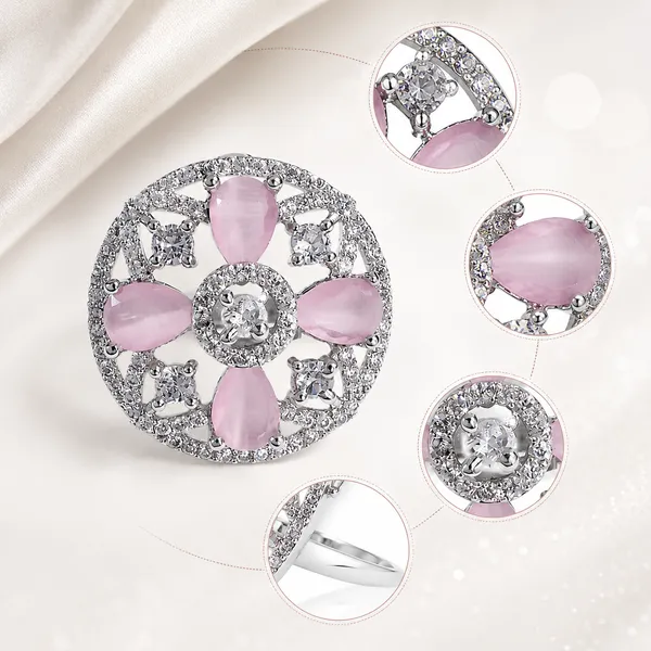 Rose_Pink_&_Silver_Demi_Fine_Ring_For_Women