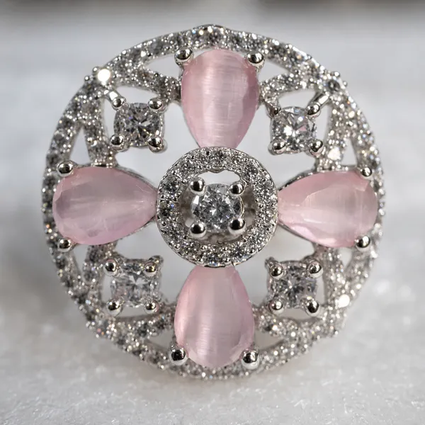 Rose_Pink_&_Silver_Demi_Fine_Ring_For_Women