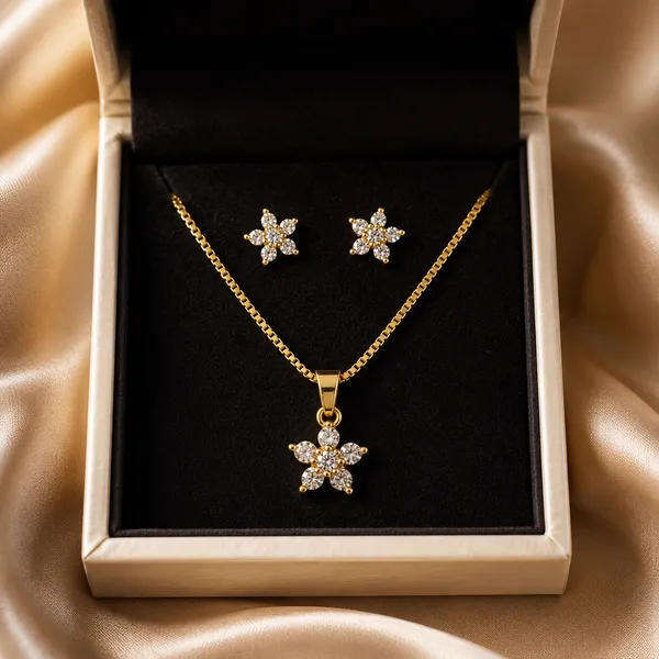 Gold_&_White_Demi_Fine_Jewelry_Set_For_Women