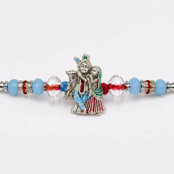 Radha_Krishna_Divine_Blue_&_Red_Rakhi_for_Brother