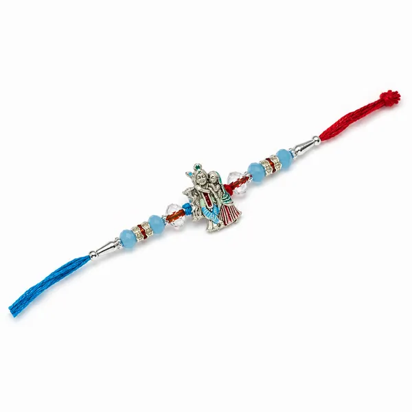 Radha_Krishna_Divine_Blue_&_Red_Rakhi_for_Brother