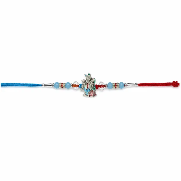 Radha_Krishna_Divine_Blue_&_Red_Rakhi_for_Brother