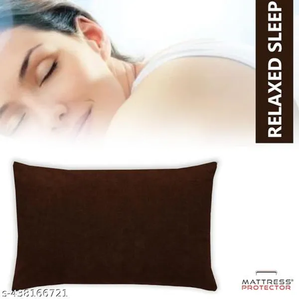 Mattress_Protector_Waterproof_Terry_Cotton_210Tc_Pillow_Protector_Standard_18_X_28_Brown_2_Piece