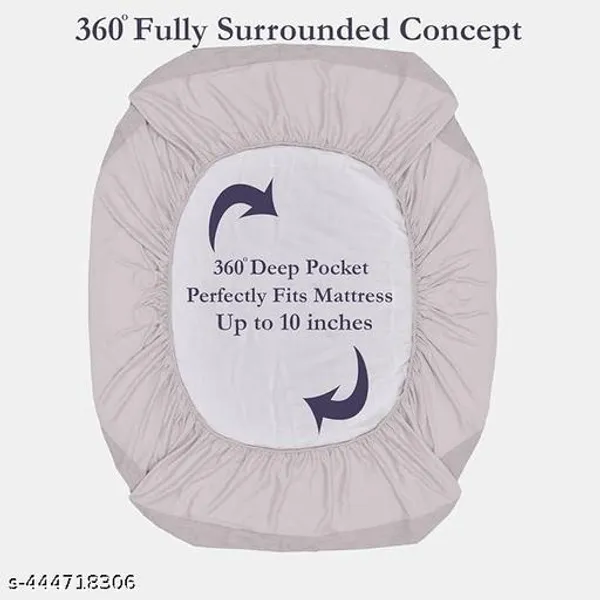 Bedsheet_Waterproor_Mattress_Topper_Bed_Cover_100_Terry_Cotton_Bed_Protector_Waterproof_For_Baby_Elastic_Fitted_Waterproof_Mattress_Protector_Double_Bed_Breathable_Bed_Cover_Mattress_Cover_Double_Bed_Cover_Gray_200_Gsm