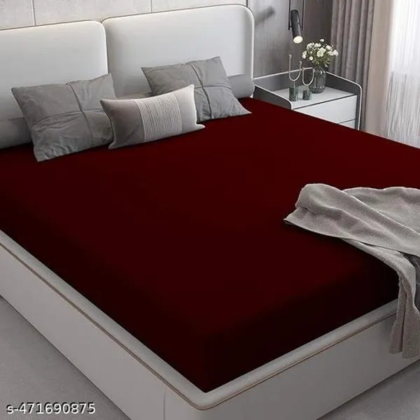 Waterproof_Premium_Cotton_Feel_Mattress_Protector_Double_Bed_Ultra_Soft_Breathable_Hypoallergenic_Fitted_Bed_Protector_Terry_Cover_6_Fits_Upto_10Maroon