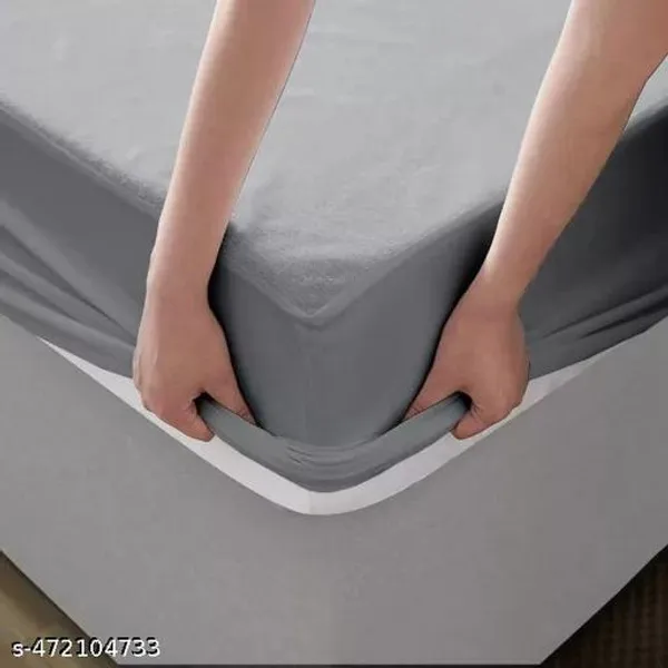 Mattress_Protector_Cotton_Feel_Terry_Ultra_Soft_Waterproof_Mattress_Protector_Breathable_Hypoallergenic_Mattresses_Cover_220_Gsm