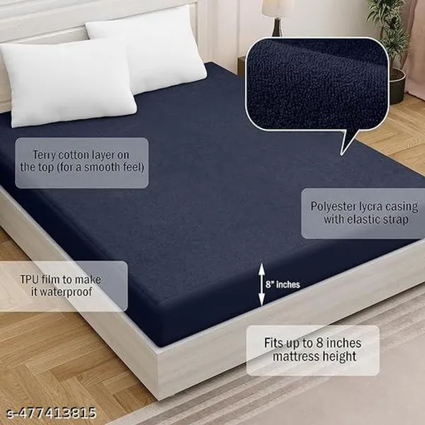 Premium_Cotton_Feel_Mattress_Protector_100_Waterproof_Double_Bed_Ultra_Soft_Breathable_Hypoallergenic_Fitted_Bed_Protector_Terry_Cover_6_Fits_Upto_10Grey