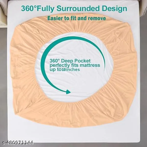 Waterproof_Bamboo_Mattress_Protector_Anti_Bacterial_Bed_Cover_Hypoallergenic_Ultra_Soft_Fitted_Cover_Iron_Grey