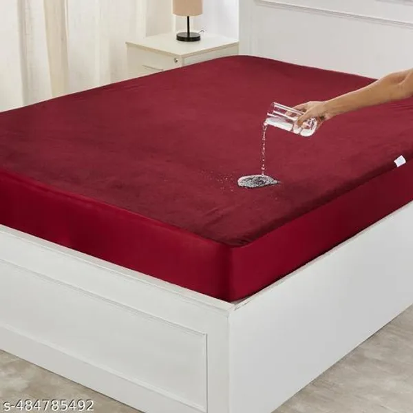 Mattress_Protector_100_Terry_Cotton_Bed_Protector_Waterproof_For_Baby_Elastic_Fitted_Waterproof_Mattress_Protector_In_Many_Breathable_Bed_Cover_Mattress_Cover_And_Gadda_Cover_For_Super_Double_And_Single_With_Grey_Color_And_With_200_Gsm