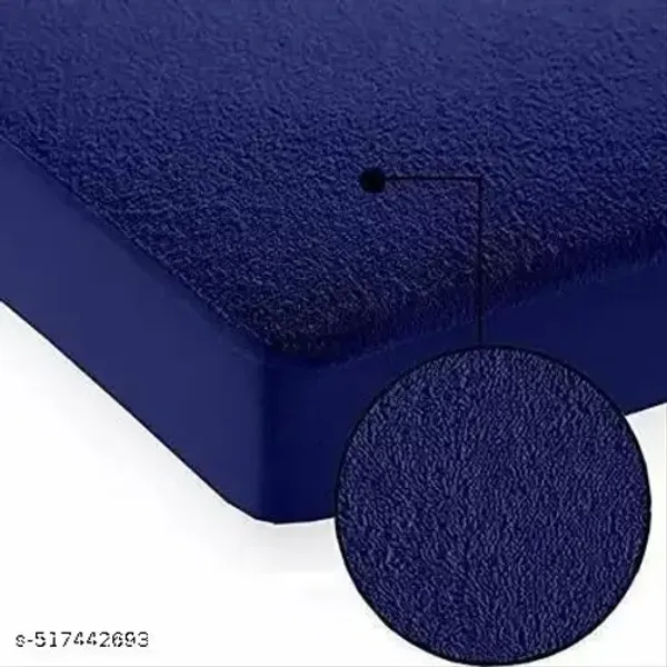 Mattress_Protector_Bedsheet_Waterproor_Mattress_Topper_Bed_Cover_100_Terry_Cotton_Bed_Protector_Waterproof_For_Baby_Elastic_Fitted_Waterproof_Mattress_Protector_Double_Bed_Breathable_Bed_Cover_Mattress_Cover_Blue_200_Gsm
