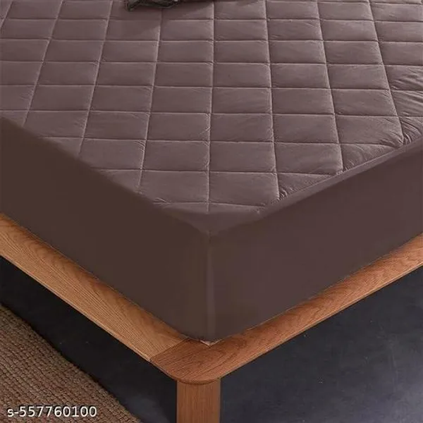 Quilted_150Gsm_Waterproof_Fitted_Bed_Ultra_Soft_Hypoallergenic_Mattress_Protector_With_Elastic_Fitted