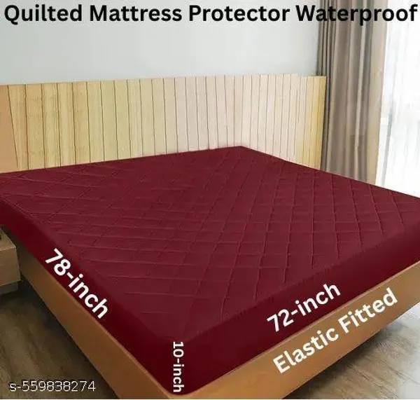 100_Cotton_Quilted_Mattress_Protector_Water_Resistant_Breathable_Soft_And_Cool_Quilted_Bed_Cover_100_Cotton_Pad_With_Elastic_Straps