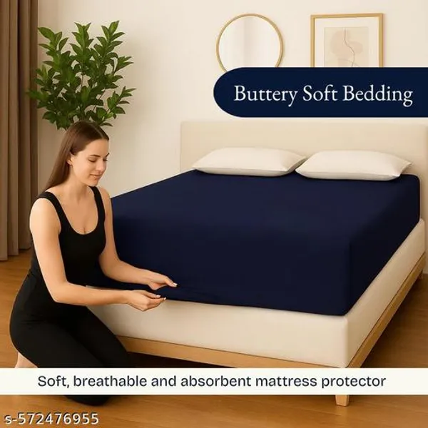 Luxurious_Homes_Waterproof_Elastic_Fitted_Terry_Mattress_Cover