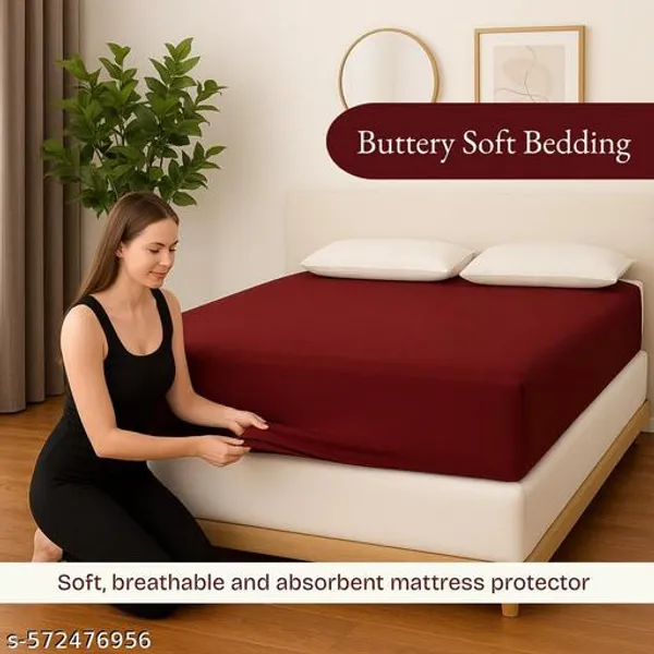Luxurious_Homes_Waterproof_Elastic_Fitted_Terry_Mattress_Cover