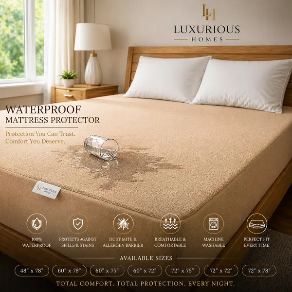 Luxurious_Homes_Waterproof_Elastic_Fitted_Terry_Mattress_Protector